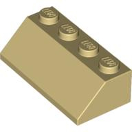 Lego kostka (kostička) 2x4 sklon (šikmá) 45°, béžová (303705, 4240118, 4255546, 4614739)